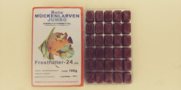 Rote Mückenlarve Groß 100g Blisterverpackung