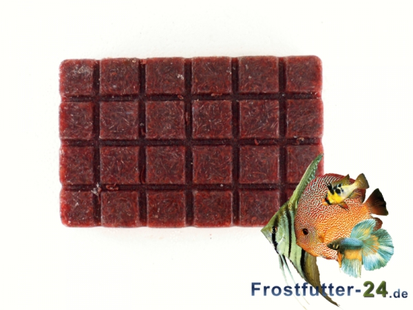 Rote Mückenlarve groß 100g Schokotafel