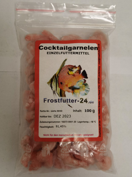 Cocktailgarnelen im 100g Beutel