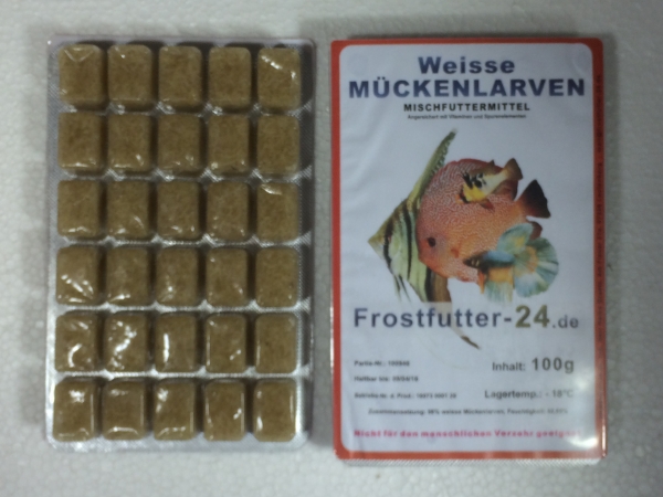 Weiße Mückenlarve 100g Blisterverpackung